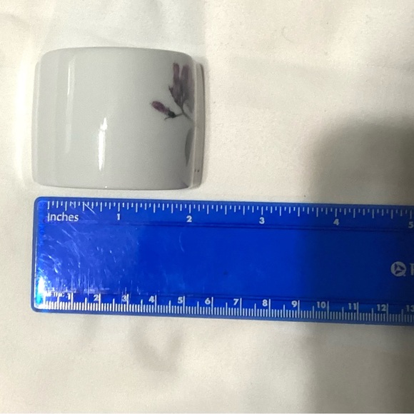 John Hinde 6 Porcelain Napkin Holders Wild Irish Purple Flowers - Picture 6 of 9